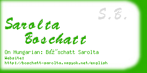 sarolta boschatt business card